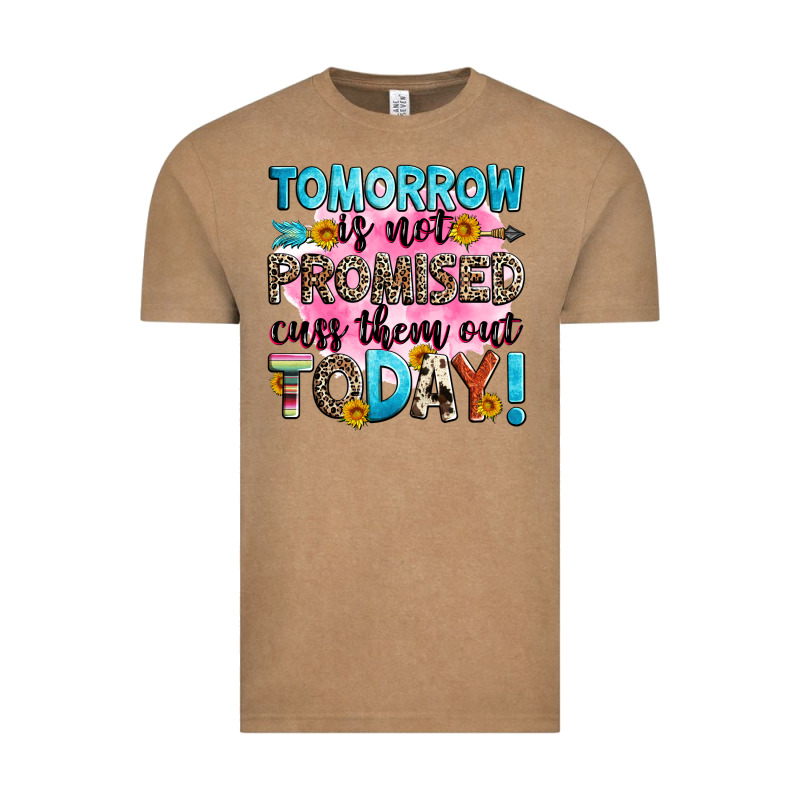Tomorrow Is Not Promised Cuss Them Out Today! Vintage Tee by Zillion Design Studio | Teevron