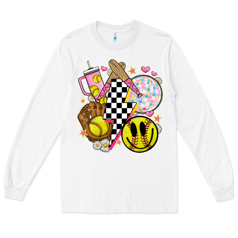 Retro Softball Long Sleeve Tee by JahusDesignShop | Teevron