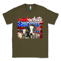 Army Green red white moo Classic Tee - AdoDesignShop