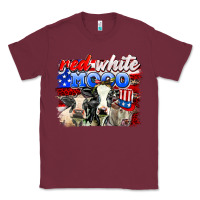 Burgundy red white moo Classic Tee - AdoDesignShop