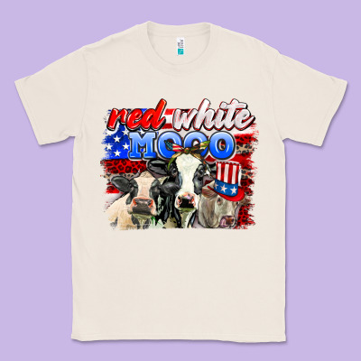 Red White Moo Classic Tee Designed By Adodesignshop