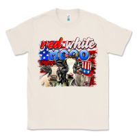 Natural red white moo Classic Tee - AdoDesignShop