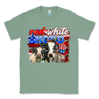 Sage red white moo Classic Tee - AdoDesignShop