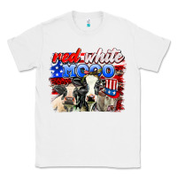 White red white moo Classic Tee - AdoDesignShop