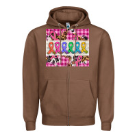 Chestnut western colorfull cancer ribbon Zipper Hoodie - AdoDesignShop