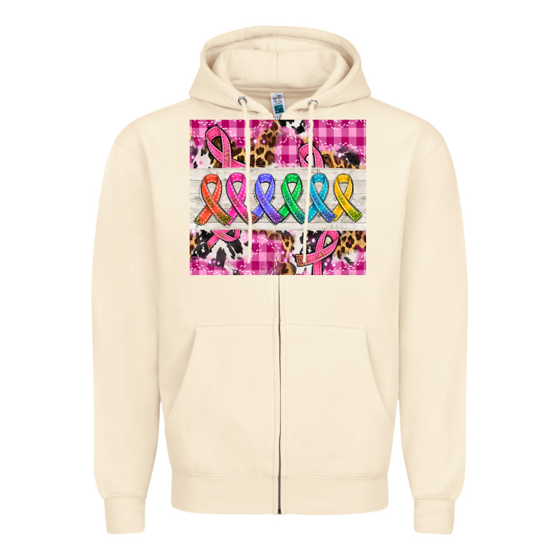 Western Colorfull Cancer Ribbon Zipper Hoodie by AdoDesignShop | Teevron