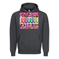 Smoke western colorfull cancer ribbon Zipper Hoodie - AdoDesignShop