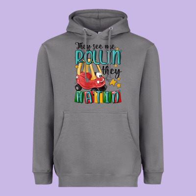 They See Me Rollin' They Hatin' Heavyweight Hoodie Designed By Maliassmallbusiness