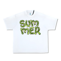 White summer kiwi Urban Heavy Tee - BarkalooDesign
