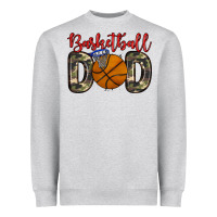 Heather Grey basketball dad Heavyweight Sweatshirt - Zillion Design Studio