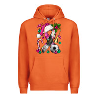Carrot Pink Christmas Breast Cancer Ribbon Soccer Premium Hoodie - BundleAndBundleShop