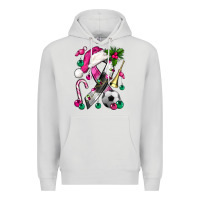 Dove Grey Pink Christmas Breast Cancer Ribbon Soccer Premium Hoodie - BundleAndBundleShop