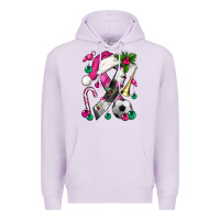 Lilac Pink Christmas Breast Cancer Ribbon Soccer Premium Hoodie - BundleAndBundleShop