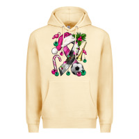 Pina Colada Pink Christmas Breast Cancer Ribbon Soccer Premium Hoodie - BundleAndBundleShop