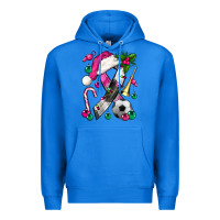 True Royal Pink Christmas Breast Cancer Ribbon Soccer Premium Hoodie - BundleAndBundleShop