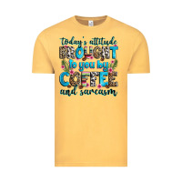 Vintage Mustard today's attitude brought to you by coffee and sarc Vintage Tee - Zillion Design Studio
