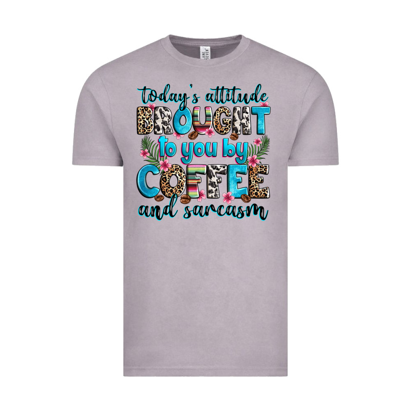 Today's Attitude Brought To You By Coffee And Sarc Vintage Tee by Zillion Design Studio | Teevron