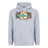 Heather Grey softball mama Heavyweight Hoodie - MaliasSmallBusiness