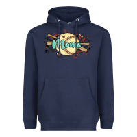 Navy softball mama Heavyweight Hoodie - MaliasSmallBusiness