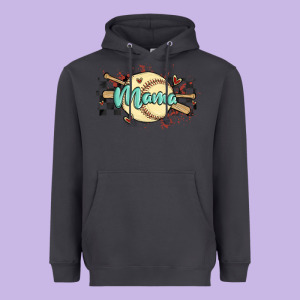 Softball Mama Heavyweight Hoodie Designed By Maliassmallbusiness