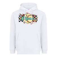 White softball mama Heavyweight Hoodie - MaliasSmallBusiness