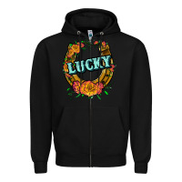 Black horseshoe lucky Zipper Hoodie - JahusDesignShop