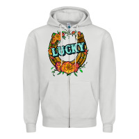 Dove Grey horseshoe lucky Zipper Hoodie - JahusDesignShop
