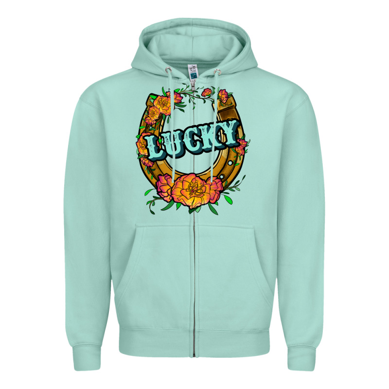 Horseshoe Lucky Zipper Hoodie by JahusDesignShop | Teevron