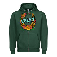 Sports Green horseshoe lucky Zipper Hoodie - JahusDesignShop