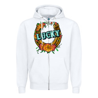 White horseshoe lucky Zipper Hoodie - JahusDesignShop