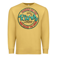 Antique Gold floatin on the river killin my liver Premium Sweatshirt - MaliasSmallBusiness