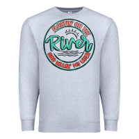 Heather Grey floatin on the river killin my liver Premium Sweatshirt - MaliasSmallBusiness