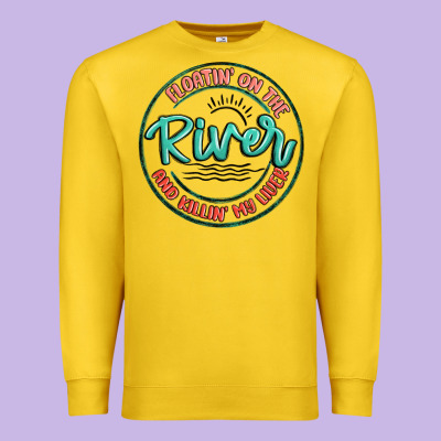 Floatin On The River Killin My Liver Premium Sweatshirt Designed By Maliassmallbusiness