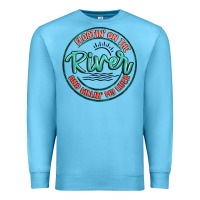 Ocean Blue floatin on the river killin my liver Premium Sweatshirt - MaliasSmallBusiness