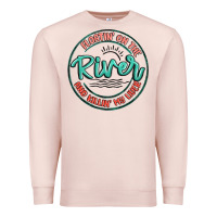 Pale Pink floatin on the river killin my liver Premium Sweatshirt - MaliasSmallBusiness