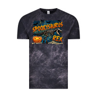 Cloud Black Spooky Saurus Rex Vintage Tee - texasbilliewilder