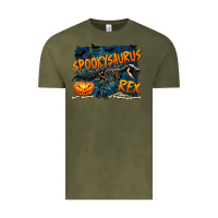 Vintage Olive Spooky Saurus Rex Vintage Tee - texasbilliewilder