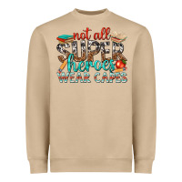 Mushroom not all superheroes wear capes with books Heavyweight Sweatshirt - texasbilliewilder