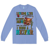 Colony Blue living life somewhere between jesus take the wheel Long Sleeve Tee - JahusDesignShop