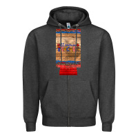 Charcoal Heather all american teacher 12 oz slim can cooler Zipper Hoodie - Artiststas