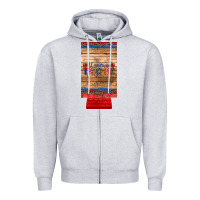 Heather Grey all american teacher 12 oz slim can cooler Zipper Hoodie - Artiststas