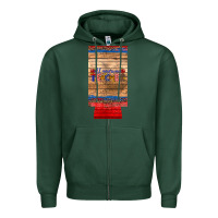 Sports Green all american teacher 12 oz slim can cooler Zipper Hoodie - Artiststas