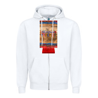 White all american teacher 12 oz slim can cooler Zipper Hoodie - Artiststas