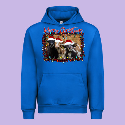 Merry Christmas Cows Urban Hoodie Designed By Bettercallsaul