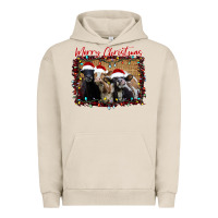 Pigment French Oak Merry Christmas Cows Urban Hoodie - Bettercallsaul