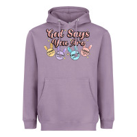 Lavender god says you are easter Heavyweight Hoodie - MaliasSmallBusiness