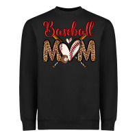 Black baseball mom Heavyweight Sweatshirt - Zillion Design Studio