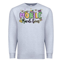 Heather Grey mobile mardi gras Premium Sweatshirt - MaliasSmallBusiness