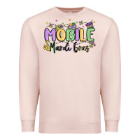 Pale Pink mobile mardi gras Premium Sweatshirt - MaliasSmallBusiness