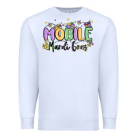 White mobile mardi gras Premium Sweatshirt - MaliasSmallBusiness